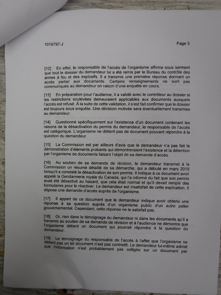 Dcision de la CAI; page 3.