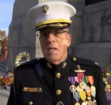 Major Sinke at Canadian War Memorial