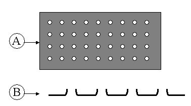 Perforated steel sheet.