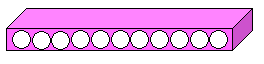 Delrin 2x3 forming the housing for a row of WTs.