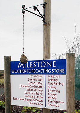 Weather forecasting stone.