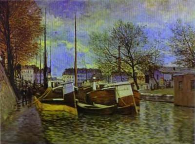 Alfred Sisley. Le canal St. Martin  Paris.
