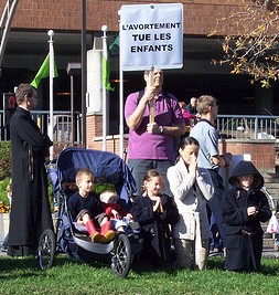 Mrs. Fanny B. and her children, giving pro-lifers a lesson in courage