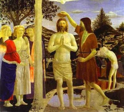 Piero della Francesca. Baptme du Christ.