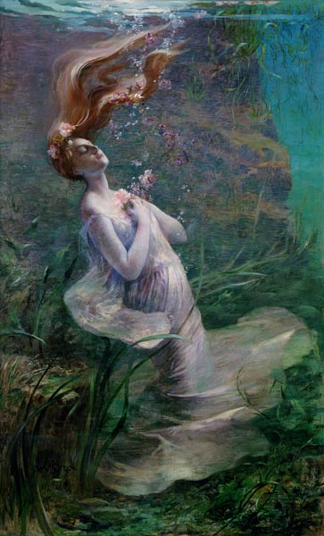 Paul Albert Steck. Orphelia drowning.