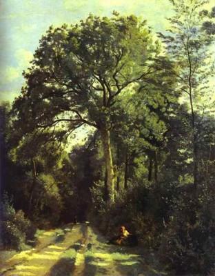 Jean-Baptiste-Camille Corot. Ville-d'Array: Entrance to the Wood, etc.