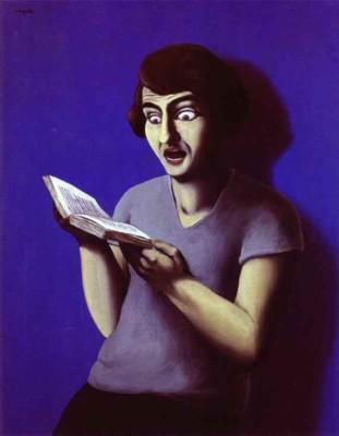 Ren Magritte. The submissive reader.