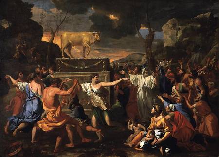 Nicolas Poussin. The adoration of the golden calf.