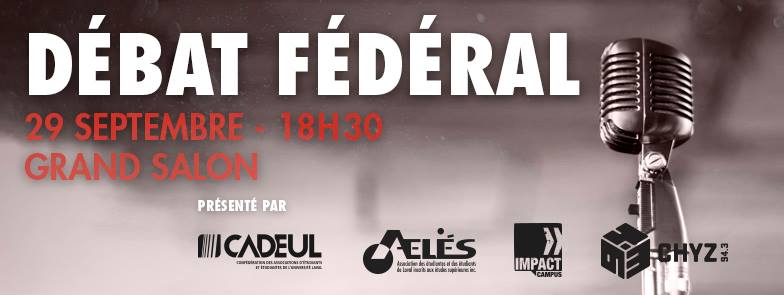Dbat fdral, 29 septembre 2015 au Grand Salon de l'universit Laval.