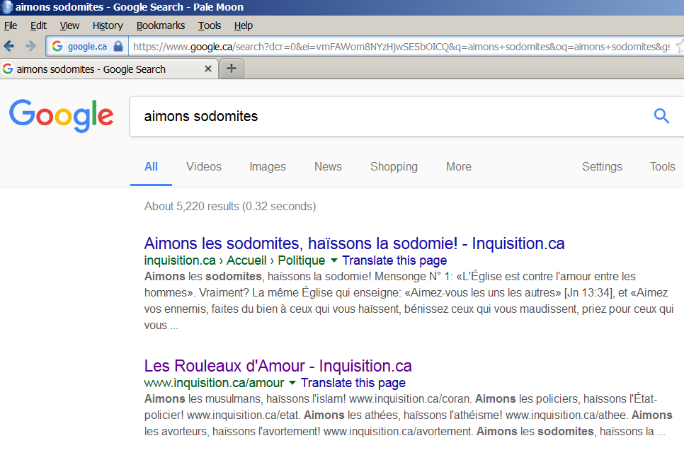 Aimons sodomites dans Google, 2017-dc-24.
