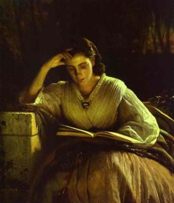 Ivan Kramskoy. Sophia Kramskaya en train de lire.