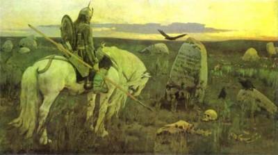 Victor Vasnetsov. Un chevalier  la croise des chemins.