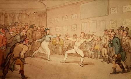 Thomas Rowlandson. Le duel d'escrime.