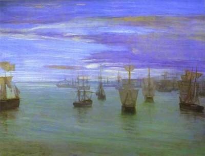 James Abbott McNeill Whistler. Crpuscule en tons de vert et peau: Valparaiso.