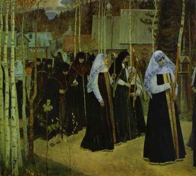 Mikhail Nesterov. Prise du voile.