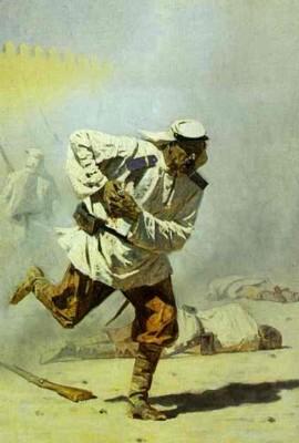 Vasily Vereshchagin. Bless mortellement.